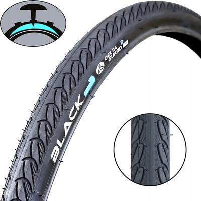 Cyklistická Black1 28x1 5/8x1 3/8 37-622 + ochrana proti prepichnutiu 1mm