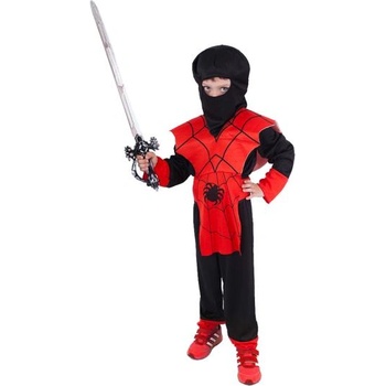 Rappa Детски костюм червен нинджа (s)