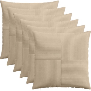 vidaXL Калъфка за възглавница 6 бр. ALMELO Таупе 70 x 70 cm кордурой (915612)