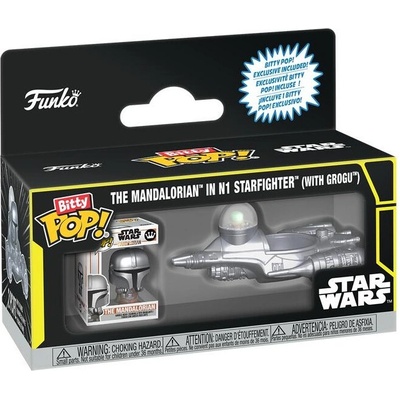 Funko Bitty Pop! Star wars The Mandlorian in N1 Starfighter