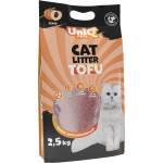 UNIQ PETS Тофу - биоразградима котешка тоалетна пясък, 2, 5кг аромат на праскова