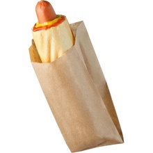 Gastro obaly Nepromastitelný hnědý papírový sáček na párek v rohlíku hot dog min. počet