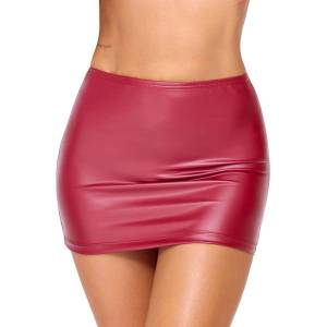 Cottelli Collection Matte Look Mini Skirt 2770288 Red L