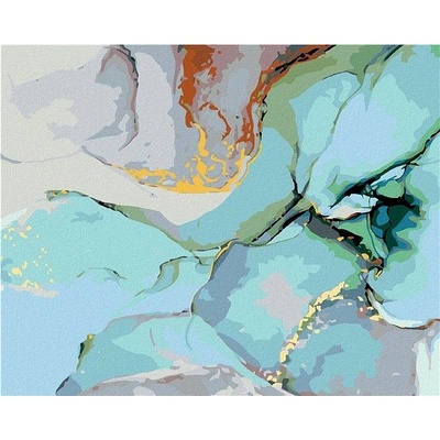 zuty Malování podle čísel Tyrkysová abstrakce 50 x 40 cm vypnuté plátno na rám
