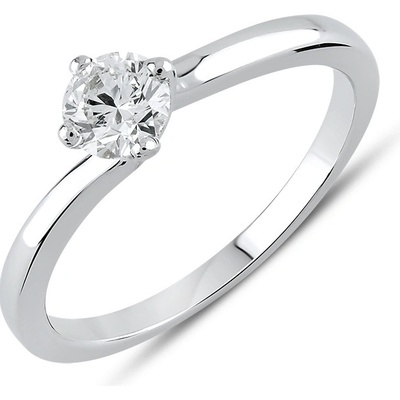 Lillian Vassago IGI Zásnubní prsten z bílého zlata s diamantem LLV59 DR082W