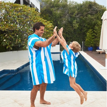 Dock&bay Dock & Bay: Бързосъхнещо детско пончо Quickdry - Bondi Blue (микрофибър) (5061011621672)