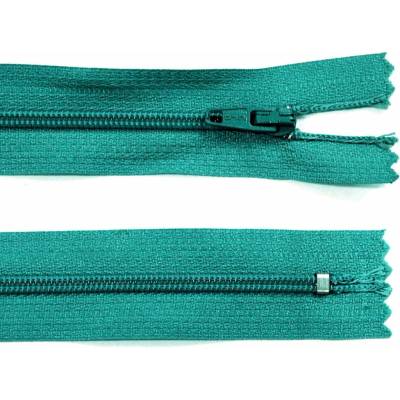 Spirálový zip no.3 nerozepínací 22cm - více barev color: 671 petrolejová zelená