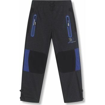 Kugo Chlapčenské outdoorové nohavice G9740 tyrkysová signálna aplikácia