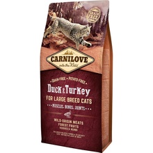 Carnilove Duck & Turkey for Large Breed Cats Muscles Bones Joints 6 kg