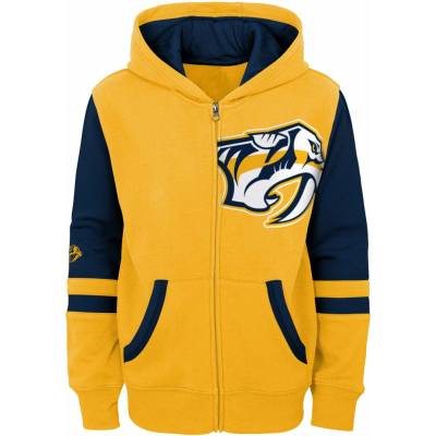 Outerstuff Nashville Predators NHL Faceoff Colorblocked Fleece Full-Zip