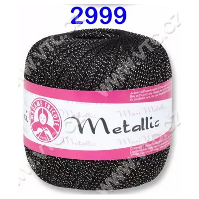 MADAME TRICOTE PARIS Příze Maxi - klasická i Metallic Maxi: Metallic - 2999 Černá + zlato