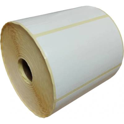 Termo Etiketa 100 mm x 60 mm, Thermo eco, Biela, Dutinka 25 mm, 1000 ks/kotúč, Permanentné lepidlo, Priemer kotúča 106 mm