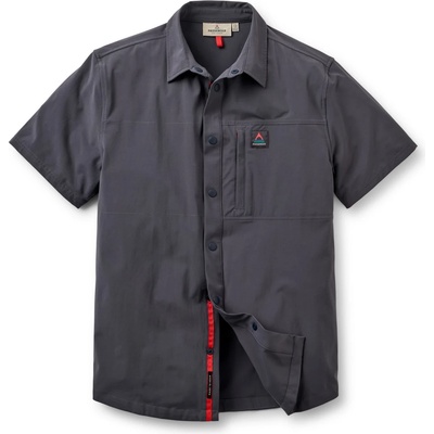 Passenger Мъжка риза с копчета Passenger Traveller S/S Stretch Shirt 2.0 Shirt - Storm Grey (033-3115-0213)