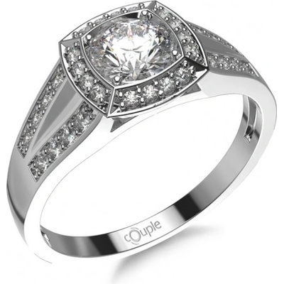 Couple zásnubní prsten Gewenith zirkony a bílé zlato 5260509 0 1