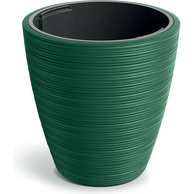 Prosperplast Plastový kvetináč Venas Round tmavozelený, 39 cm