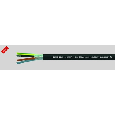 Helu HELUTHERM® 145 Multi 53413-1000 vysokoteplotný kábel 3 G 0.75 mm² 1000 m čierna