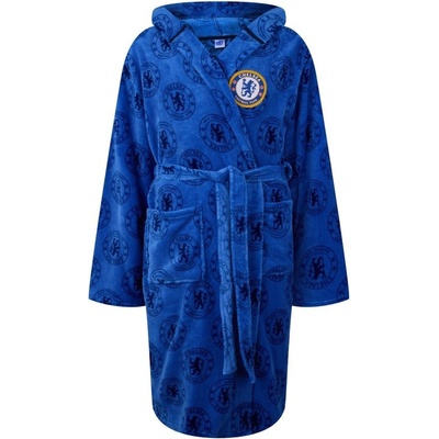 Team Mens Fluffy Fleece Robe Chelsea Small