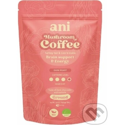 ANi Mushroom Coffee Brain suport & Energy mletá 200 g