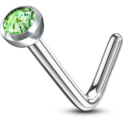 Šperky4U zahnutý piercing do nosu N01149-G