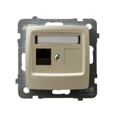 OSPEL РОЗЕТКА rj45 cat. 5 КРЕМ ПЕРЛА karo