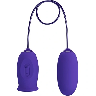 Pretty Love Вибриращ стимулатор за жени - двустранен с функция лизане "daisy youth" 82 см