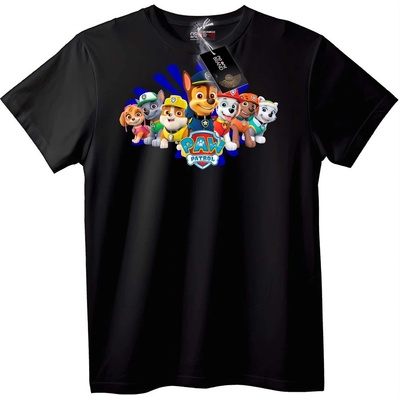 NOONEBRAND Тениска Paw Patrol за Деца и Фенове - XL, Black