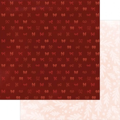 PAPERO AMO ♥ Scrapbookový papír 30,5 x 30,5 cm - Splněná přání / #06 Červené mašle