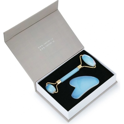 AmPure Dárková sada s masážním válečkem (rollerem) a kamenem Gua Sha Opál