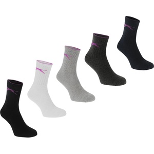 Slazenger Дамски чорапи Slazenger 5 Pack Crew Socks Ladies - Multi