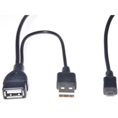 Premiumcord kur-21 USB redukčný USB A/samec+USB A/samec - Micro USB/samec OTG