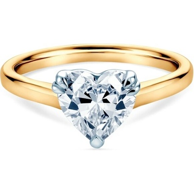 Savicki Zásnubný prsteň srdce dvojfarebné zlato laboratórny diamant SAVR96126 YW LGD 050