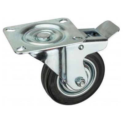 Dema Gumové otočné kolečko s brzdou 100 mm, do 70 kg 21312D