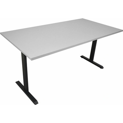 ZLKL Kancelársky stôl 160 x 80 cm čierny / sivý P00057-1