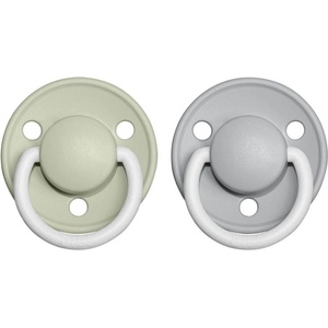 BIBS De Lux Natural Rubber Night Size 2: 6+ months биберон Sage / Cloud 2 бр