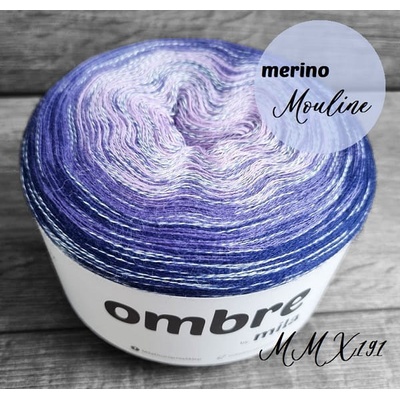 MILA OMBRE MERINO Mouliné 1200m/4nitka MMX191 - LEVANDULOVÉ POLE