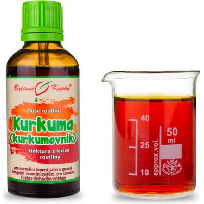 Bylinné kapky Kurkuma kurkumovník kvapky Duša rastlín tinktúra 50 ml