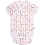 Bio Baby Боди Bio Baby - органичен памук, 50 cm, 0-1 месеца, с кафяв принт (97220101) - baby
