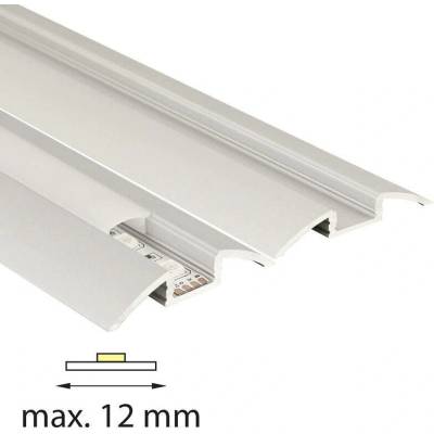 ML-761.068.02.2 Nášlapný hliníkový profil BH, 52x8 mm, včetně mléčného difuzoru, 2 m