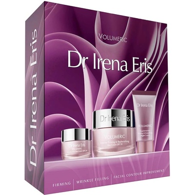 Dr Irena Eris Volumeric denný spevňujúci a protivráskový krém SPF 20 50 ml + spevňujúci nočný krém proti vráskam 30 ml + vyplňujúci očný krém pre korekciu vrások SPF 20 15 ml