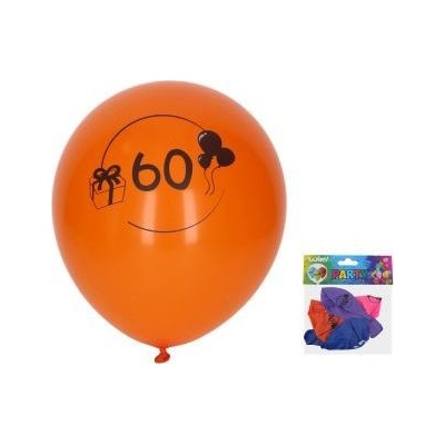 Wiky Nafukovací balón 30 cm sada 5 balónov s číslom 60
