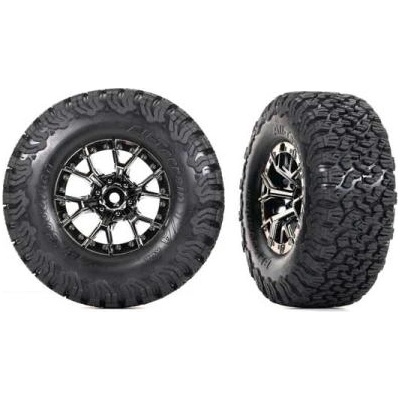 Traxxas колело 2.2/3.0", джанта Raptor R черен хром, гума BFGoodrich T/A KO2 (2)