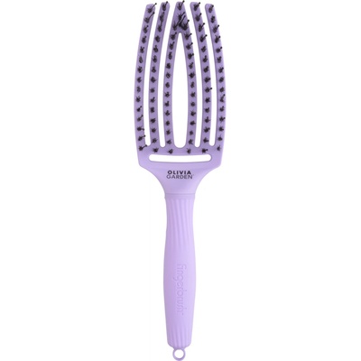 Olivia Garden Finger Brush kefa na vlasy masážna 6-radová stredná lavender