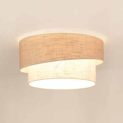 - Плафон DOVER SHINE 1xE27/15W/230V Ø 50 см сив/кремав (BG1155)