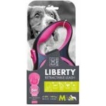 Mpets Liberty Pink - Автоматичен повод - лента за куче, розов - размер М - дължина 5 м, за кучета до 20 кг, Белгия - 10842699