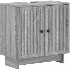 vidaXL Шкаф за мивка в баня EDE Сив Сонома 59, 5 x 31, 5 x 59 см (895911)