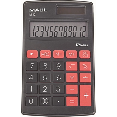 MAUL Kapesní kalkulačka M12 - 12 míst, černá
