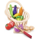 New Classic Toys Комплект за рязане - кошница със зеленчуци (CLAS_10589)
