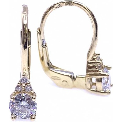 Jan Kos jewellery zlaté náušnice s bílým kamenem 59637905