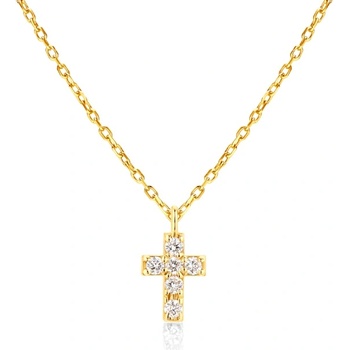 SAVICKI Колие SAVICKI Cross: злато. диаманти
