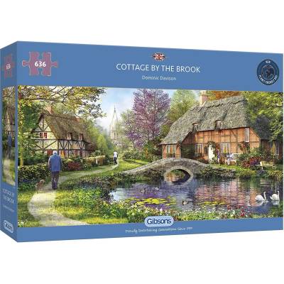 Gibsons - Puzzle Davison: Cottage by the Brook - 600 piese